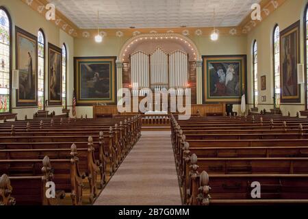 Interno della Chiesa Episcopale Metodista di Andrews e Giornata Internazionale della Madre Santuario di Grafton, West Virginia Foto Stock