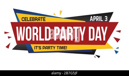 Il disegno della bandiera del giorno di festa del mondo su sfondo bianco, illustrazione vettoriale Illustrazione Vettoriale