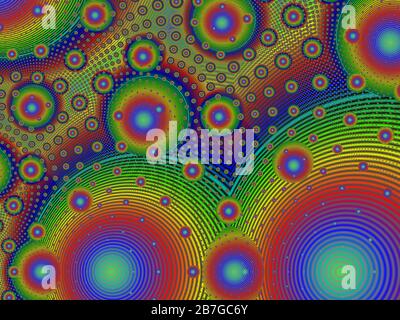 Hippy Psychedelic Design Foto Stock