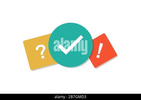 Icona quiz stile piatto con ombra. Vettore Illustrazione Vettoriale