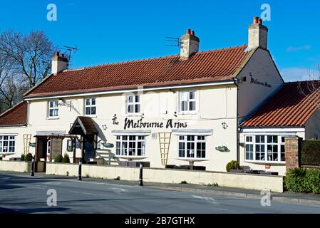 The Melbourne Arms nel villaggio di Melbourne, East Yorkshire, Inghilterra Regno Unito Foto Stock