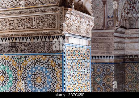 Tombe Saadiane, Marrakech. Marocco Foto Stock