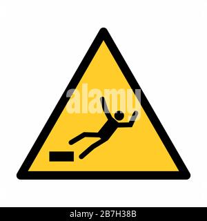 Pericolo di cadute segno Illustrazione Vettoriale