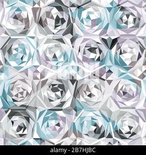 motivo senza cuciture per rose in argento Illustrazione Vettoriale