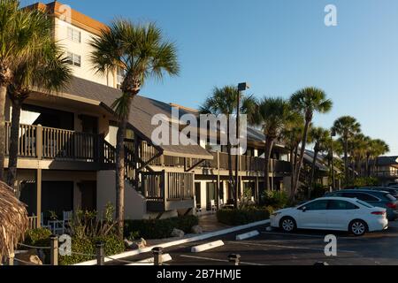 Proprietà di vacanza e di pensione su Lido Key a Sarasota Florida, Stati Uniti. Foto Stock