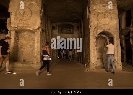 Le catacombe di San Gennaro a Napoli Foto Stock