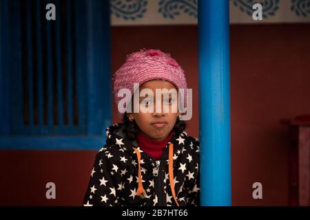 Ritratti di persone, Pokhara, Nepal Foto Stock