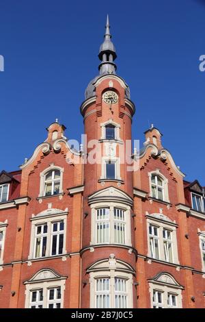 Siemianowice Slaskie, città dell'alta Slesia (Gorny Slask), regione della Polonia. Edificio del consiglio comunale. Foto Stock