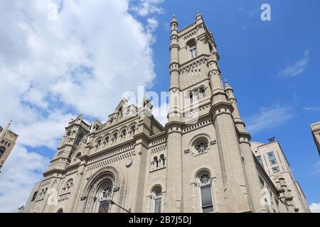 Città di Philadelphia - Pennsylvania storico indicatore di stato, Tempio Masonico. Sede della Grand Lodge della Pennsylvania. Foto Stock