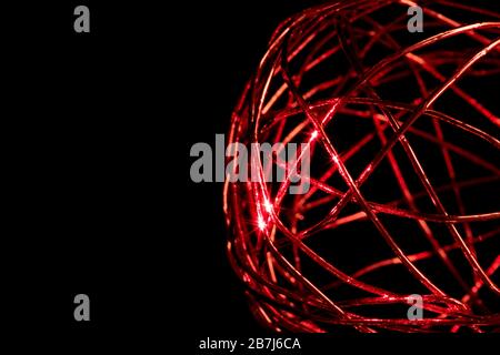 Un concetto astratto rosso brillante e high tech Foto Stock
