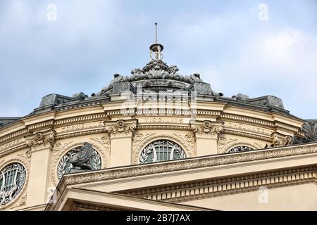 Bucarest città, Romania. Sala concerti Romanian Athenaeum (Ateneul Roman). Foto Stock