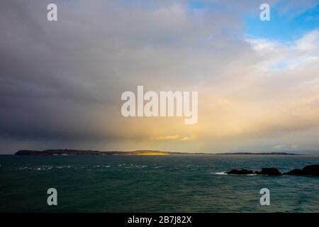 Amazing Giant's Causeway, Co. Antrim, Irlanda del Nord Foto Stock