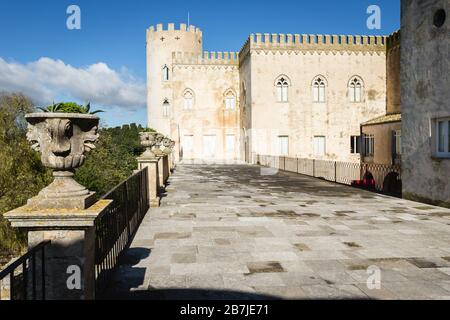 Castello di Donnafugata, Ragusa, Sicilia, Italia Foto Stock