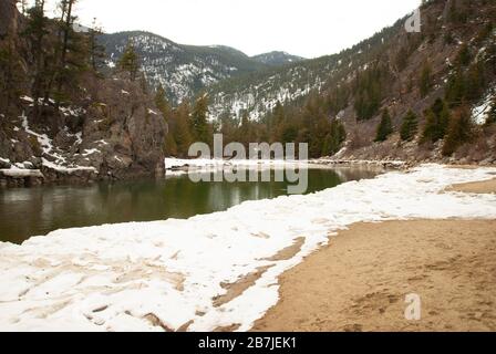 Fiume Similkameen al Bromley Rock Provincial Park, British Columbia, Canada Foto Stock