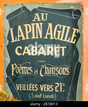 Au Lapin Agile cabaret Montmatre Parigi Francia Foto Stock