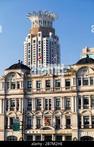 Edificio della Bangkok Bank sul Bund, Shanghai, Cina Foto Stock