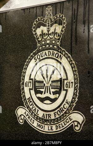 Memoriale ai membri dello squadrone del RAF del 617 che sono morti in azione dalla seconda guerra mondiale, Woodhall Spa, Lincolnshire, Regno Unito. Foto Stock