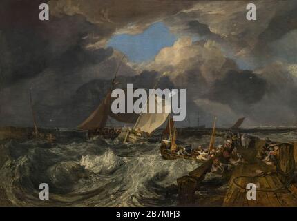 Molo di Calais, arrivo di un pacchetto inglese, JMW Turner, 1803, Foto Stock