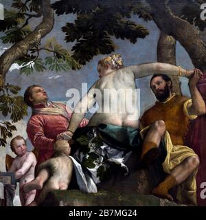 Infedeltà, quattro allegorie d'Amore, Paolo Veronese, 1575 circa, Foto Stock