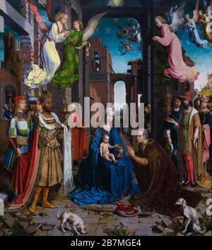 Adorazione dei Re, Jan Gossaert, circa 1510-15, Foto Stock