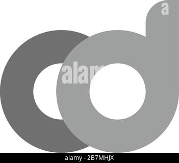 lettera cd abstract nascondere lettera disegno simbolo vettore logo Illustrazione Vettoriale