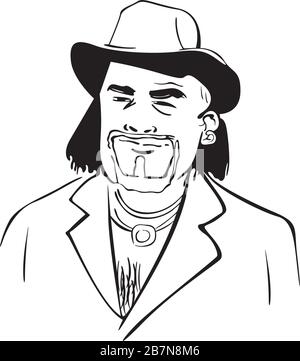 signore coraggioso Illustrazione Vettoriale