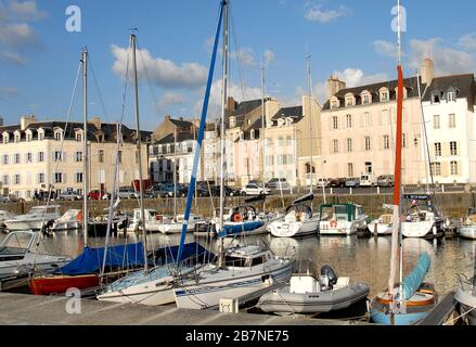 Il porto turistico a Vannes Bretagna Francia Foto Stock