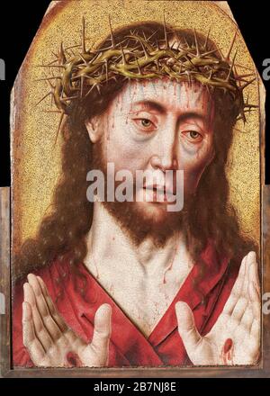 Cristo coronato di spine, c. 1495. Reperibile nella Collezione di Mus e N. xe9;e National d'Histoire et d'Art, Lussemburgo. Foto Stock