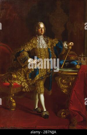 Ritratto dell'imperatore Francesco i d'Austria (1708-1765), tra il 1745 e il 1765. Trovato nella Collezione di & xd6;sterreichische Galerie Belvedere, Vienna. Foto Stock