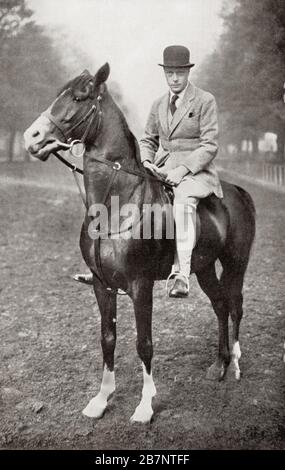 Principe Edoardo, futuro Edoardo VIII, poi Duca di Windsor, 1894 – 1972. Da S.R.H. uno studio del personaggio del Principe di Galles, pubblicato 1928. Foto Stock