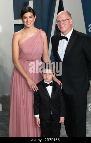 2020 Vanity Fair Oscar Party dopo la 92esima Oscar al WWallis Annenberg Center for the Performing Arts di Beverly Hills, California, il 9 febbraio 2020. Con: Radhika Jones, Max Petersen dove: Beverly Hills, California, Stati Uniti quando: 09 Feb 2020 credito: Sheri Determan/WENN.com Foto Stock