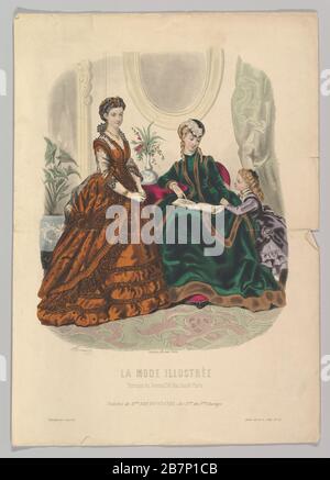 N. 51 da la Mode Illustr e n. xe9;e, 1869. Foto Stock