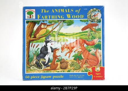 Gli animali di Farthing Wood 60 pezzi puzzle Jigsaw Foto Stock