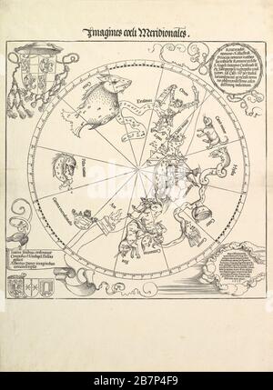 Il globo celeste-Emisfero Sud, 1515. Foto Stock