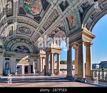 Loggia di Davide all'interno di Palazzo te (XVI secolo), Mantova, Lombardia, Italia. Foto Stock