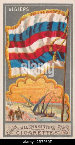 Algeri, della serie City Flags (N6) per Allen &amp; Ginter Cigarettes Brands, 1887. Foto Stock