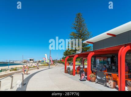 Cafe sul lungomare di Koombana Beach, Bunbury, Australia Occidentale, Australia Foto Stock