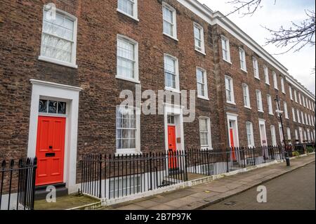 Bessborough Place è una serie di case cittadine a Pimlico, Londra SW1, Inghilterra. Foto Stock