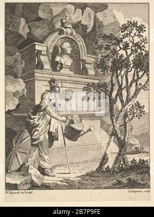 Frontespizio del Catalogo delle immagini esposte nel Giardino di Primavera, 7 maggio 1761. Dopo William Hogarth Foto Stock