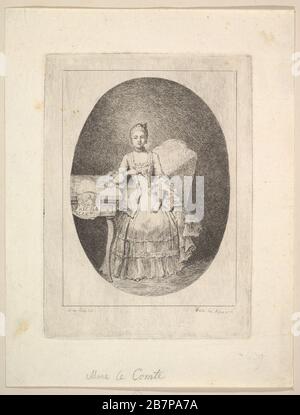 Ritratto di Marguerite le Comte, 1764. Foto Stock