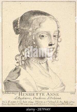 Henriette-Anne d'Angleterre, duchesse d'Orl e n° xe9;ans. Foto Stock