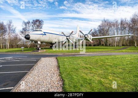 Bristol Britannia 312, RAF Museum, Cosford, Inghilterra Foto Stock