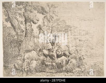 Giovane pastore a cavallo, 1638. Foto Stock