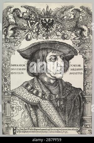 Ritratto dell'Imperatore Massimiliano i, 1519. Foto Stock