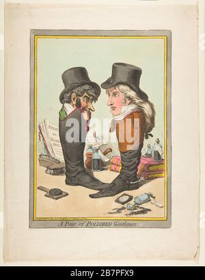 Un paio di signori lucidati, 10 marzo 1801. Foto Stock