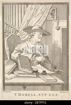 Thomas Morell, S.T.P.- S.S.A., febbraio 1762. Dopo William Hogarth Foto Stock