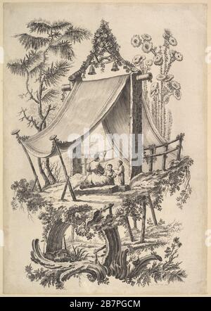 Treehouse, 1773. Dopo Jean Pillement Foto Stock