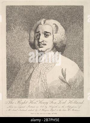 La destra onorevole Henry Fox, Lord Holland, 19 maggio 1782. Foto Stock