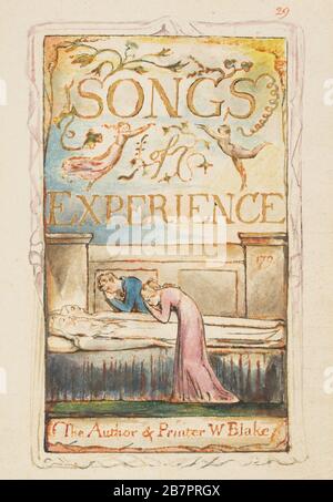 Canzoni di esperienza: Pagina del titolo, ca. 1825. Foto Stock