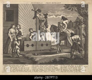 Hudibras Triumphant (piatto 4: Illustrazioni a Hudibras di Samuele Butler), 1725-30 (?). Foto Stock